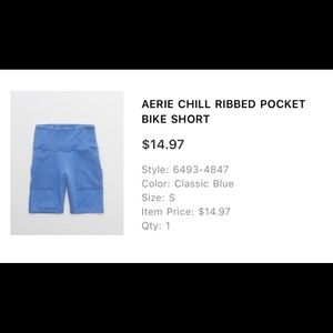 Aerie chill biker shorts ribbed